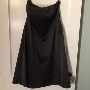 Cute strapless black cocktail dress